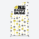 Lofaris Smile Emoticon One Happy Dude Birthday Half Moon Arch Backdrop